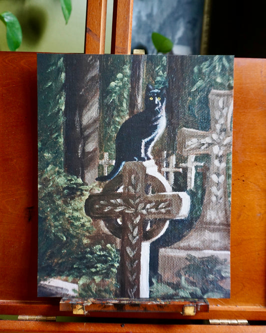 Cat in Cemetery - print